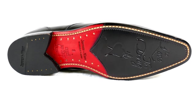 Harrison GUITAR Black Polish Apron Chukka Boot