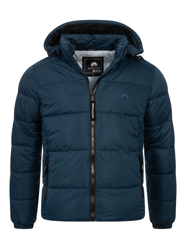Arctic Seven Chaqueta de Invierno para Hombre – Chaqueta Acolchada Resistente al Viento y al Agua con Capucha Desmontable
Esta chaqueta de invierno Arctic Seven combina perfectamente estilo y funcionalidad. Es ligera pero cálida, con un cuello alto y una capucha desmontable, ideal para protegerse del viento y el frío.

✔ Resistente al viento y al agua
✔ Capucha desmontable con cordón elástico
✔ Cuello alto & puños acanalados
✔ Bolsillos laterales e interiores con forro polar
✔ Cremallera robusta con tirador grande

Material:
Tejido exterior: 100% Poliéster
Forro interior: 100% Poliéster
Relleno & acolchado: 100% Poliéster