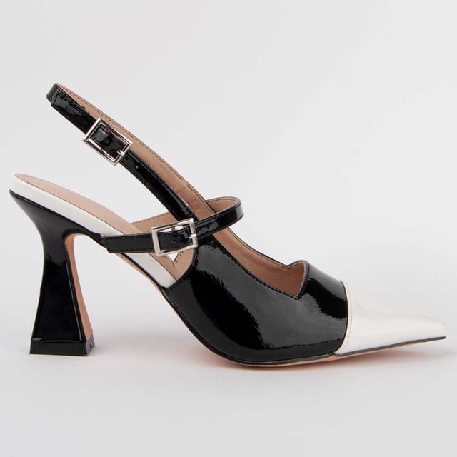 Heeled shoes for women. 100% natural leather insole. Comfortable fit. Manufactured by other brands for our brand. Approximate measurements: 8 cm heel