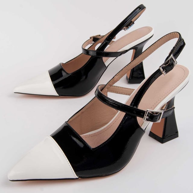 Heeled shoes for women. 100% natural leather insole. Comfortable fit. Manufactured by other brands for our brand. Approximate measurements: 8 cm heel