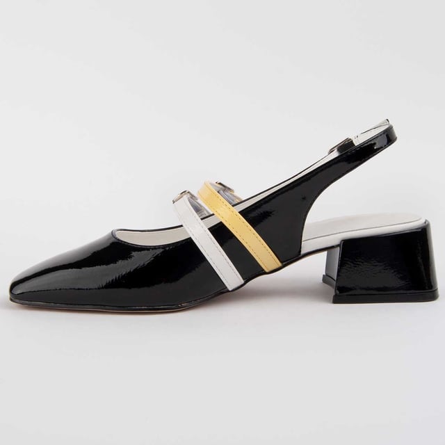 High-Heel Schuh für Damen. Einlegesohle aus 100% natürlichem Leder. Bequemer Sitz. Hergestellt von anderen Marken für unsere Marke. Ungefähre Maße: 4 cm Absatz.