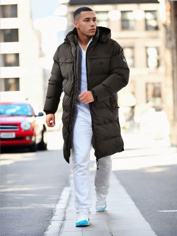Arctic Seven Abrigo de Invierno para Hombre – Chaqueta Acolchada Resistente al Viento y al Agua con Capucha Desmontable
Este abrigo de invierno largo de Arctic Seven combina perfectamente estilo, comodidad y funcionalidad. La chaqueta llega hasta las rodillas, dependiendo de la altura del cuerpo, y ofrece una excelente protección contra el frío y el viento gracias a su alta calidad. Aberturas laterales con botones de presión brindan mayor libertad de movimiento.

Material resistente al viento y al agua
Capucha desmontable con forro de borreguillo suave
Cuello alto y acolchado
Bolsillos laterales e interiores con forro polar
Cierre de cremallera robusto de doble vía con tiradores grandes
Acolchado atractivo y marcado
Ajuste cómodo para la máxima comodidad

Material:
Tejido exterior: 100% Poliéster
Forro: 100% Poliéster
Relleno & acolchado: 100% Poliéster
Pelo sintético: 100% Poliéster