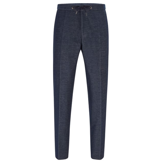 Elastic waistband with drawcord.