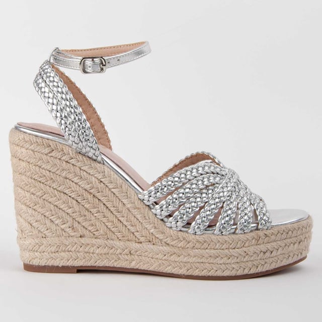 Espadrille wedge sandals for women. 100% natural leather insole. Comfortable fit. Manufactured by other brands for our brand. Approximate measurements: 8 cm wedge and 3 cm platform