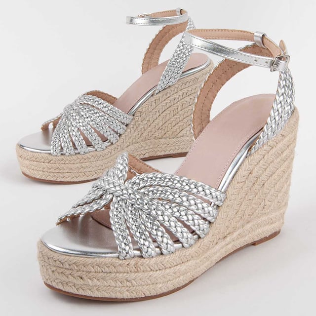 Espadrille wedge sandals for women. 100% natural leather insole. Comfortable fit. Manufactured by other brands for our brand. Approximate measurements: 8 cm wedge and 3 cm platform