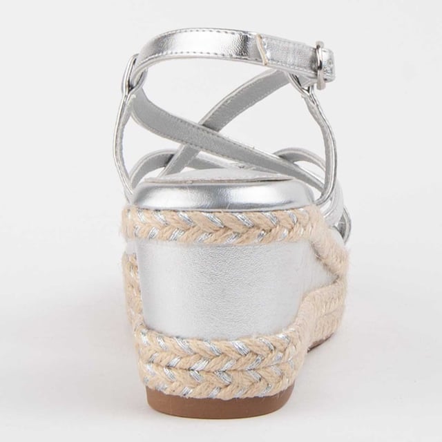 Espadrille Wedges für Damen. Einlegesohle aus 100% natürlichem Leder. Bequemer Sitz. Hergestellt von anderen Marken für unsere Marke. Ungefähre Maße: 7 cm Keil und 3 cm Plattform.