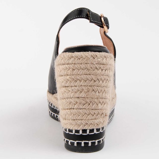 Espadrille Wedges für Damen. Einlegesohle aus 100% natürlichem Leder. Bequemer Sitz. Hergestellt von anderen Marken für unsere Marke. Ungefähre Maße: 9 cm Keil und 3 cm Plattform.
