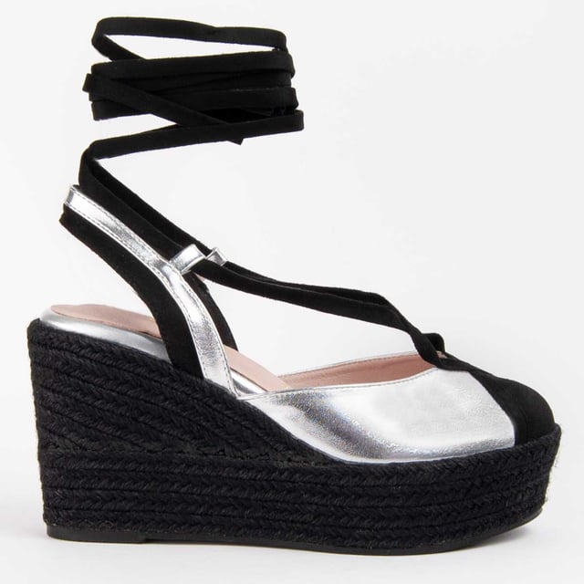Wedge espadrille for women. 100% natural leather insole. Comfortable fit. Manufactured by other brands for our brand. Approximate measurements: 8 cm wedge and 3 cm platform