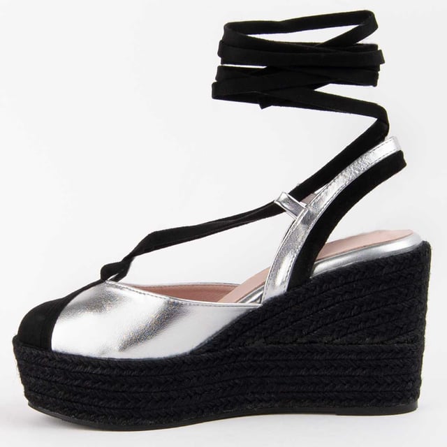 Wedge espadrille for women. 100% natural leather insole. Comfortable fit. Manufactured by other brands for our brand. Approximate measurements: 8 cm wedge and 3 cm platform