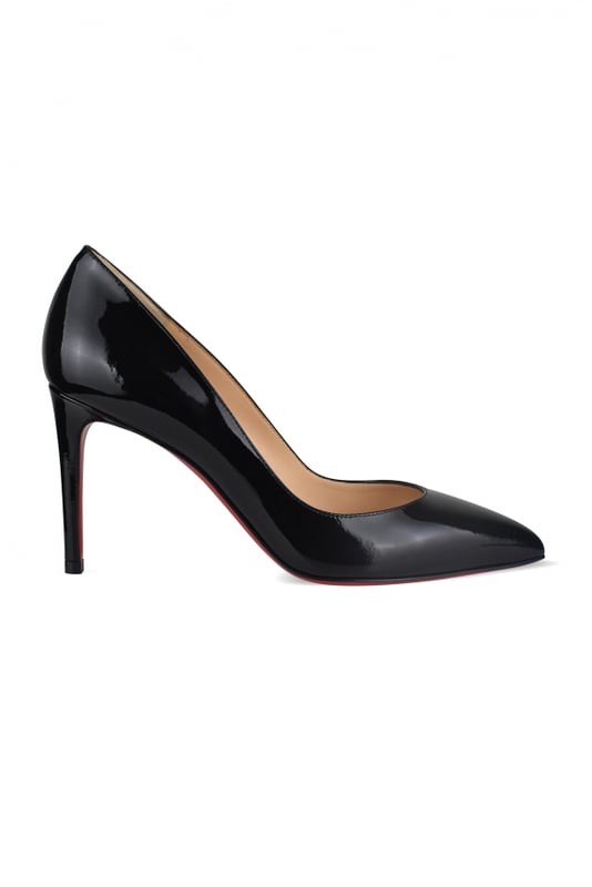 Zapatos de tacón Christian Louboutin Pigalle de charol negra.Puntera en punta.Tacón de 8,5 cm.Suela roja.Made in Italy.