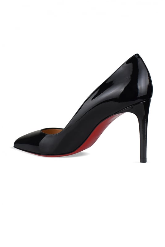 Zapatos de tacón Christian Louboutin Pigalle de charol negra.Puntera en punta.Tacón de 8,5 cm.Suela roja.Made in Italy.