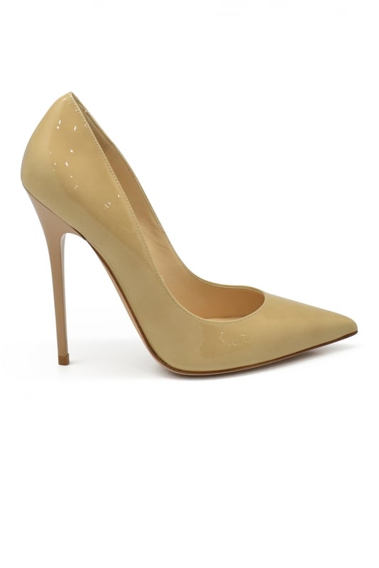 Zapatos de tacón Anouk Jimmy Choo en charol nude.Tacón de aguja.Forro de cuero.Suela de cuero.Altura tacón 12 cm.Made in Italy.