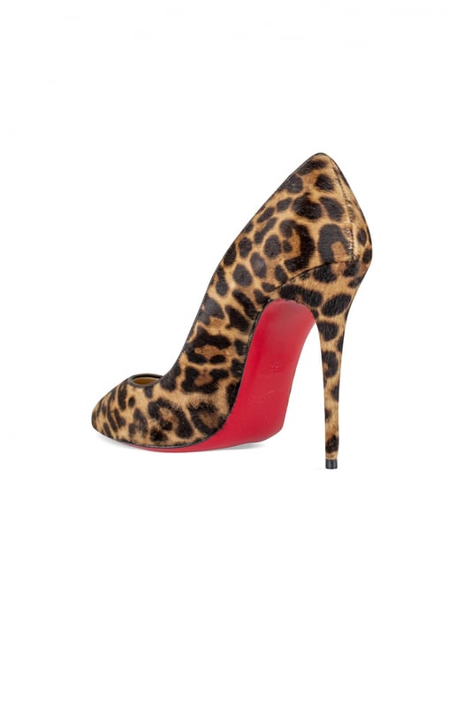Zapatos de tacón Christian Louboutin Kate 100.De potro con estampado de leopardo.Puntera en punta.Tacón de aguja de 10 cm.Suela roja.Made in Italy.