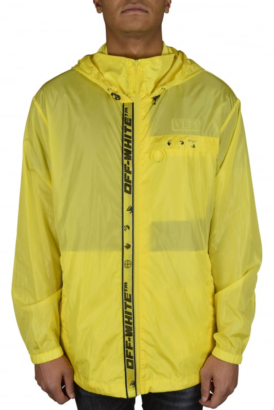 Cazadora amarilla de Off-White.Cremallera frontal con logotipo amarillo y negro.Impresión del logotipo en la parte delantera.Capucha clásica.Bolsillo en el pecho con cremallera.Puños elásticos.Dobladillo con cordón.