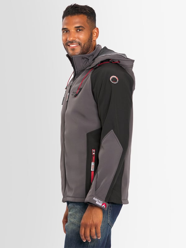 Chaqueta Softshell para hombre Arctic Seven: chaqueta para exteriores repelente al viento y al agua con capucha desmontable

Esta funcional chaqueta softshell de Arctic Seven combina un diseño moderno con una alta funcionalidad. Gracias a Dry Tex - 3000 Protect, es repelente al agua y aislante del calor, perfecto para actividades al aire libre. Las llamativas combinaciones de colores y el corte ergonómico garantizan un aspecto deportivo y una gran comodidad de uso.

Repelente al viento y al agua: protección con Dry Tex - 3000 Protect

Cuello alto con mentonera: evita de forma fiable el viento y el frío

Bolsillos e interior con forro polar para una calidez cómoda

Capucha con cordón: desmontable con cremallera

Corte ergonómico y puños ajustables: para un ajuste óptimo

Cremalleras grandes y detalles del logotipo: diseño deportivo y moderno

Material:

Material exterior: 96% poliéster, 4% elastano

Material interior: 100% poliéster (con forro polar)