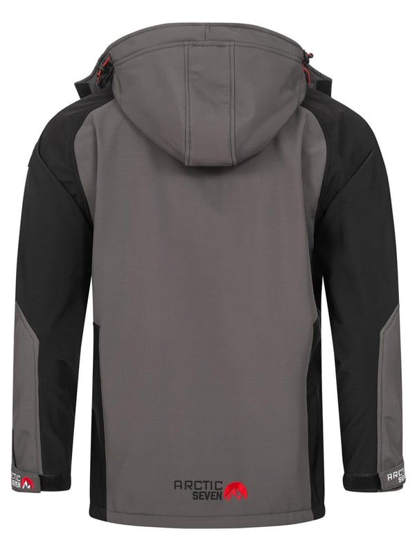 Chaqueta Softshell para hombre Arctic Seven: chaqueta para exteriores repelente al viento y al agua con capucha desmontable

Esta funcional chaqueta softshell de Arctic Seven combina un diseño moderno con una alta funcionalidad. Gracias a Dry Tex - 3000 Protect, es repelente al agua y aislante del calor, perfecto para actividades al aire libre. Las llamativas combinaciones de colores y el corte ergonómico garantizan un aspecto deportivo y una gran comodidad de uso.

Repelente al viento y al agua: protección con Dry Tex - 3000 Protect

Cuello alto con mentonera: evita de forma fiable el viento y el frío

Bolsillos e interior con forro polar para una calidez cómoda

Capucha con cordón: desmontable con cremallera

Corte ergonómico y puños ajustables: para un ajuste óptimo

Cremalleras grandes y detalles del logotipo: diseño deportivo y moderno

Material:

Material exterior: 96% poliéster, 4% elastano

Material interior: 100% poliéster (con forro polar)