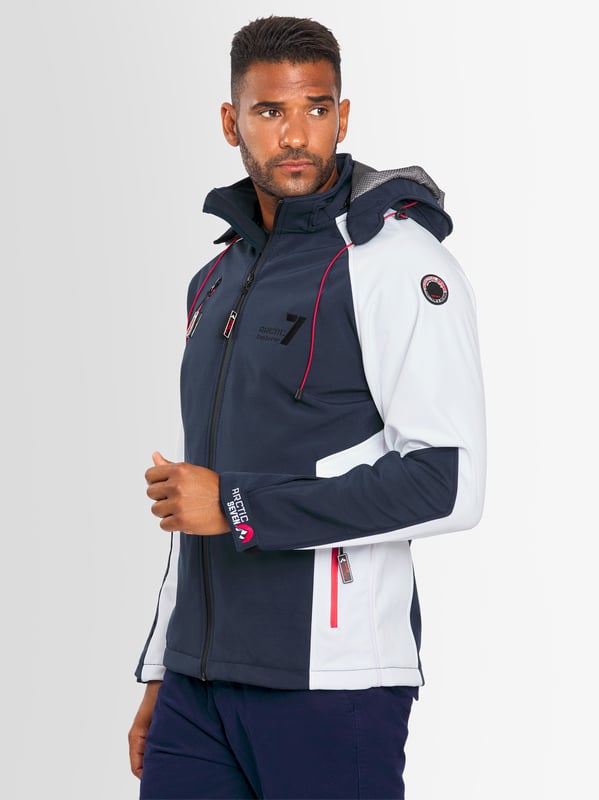 Chaqueta Softshell para hombre Arctic Seven: chaqueta para exteriores repelente al viento y al agua con capucha desmontable

Esta funcional chaqueta softshell de Arctic Seven combina un diseño moderno con una alta funcionalidad. Gracias a Dry Tex - 3000 Protect, es repelente al agua y aislante del calor, perfecto para actividades al aire libre. Las llamativas combinaciones de colores y el corte ergonómico garantizan un aspecto deportivo y una gran comodidad de uso.

Repelente al viento y al agua: protección con Dry Tex - 3000 Protect

Cuello alto con mentonera: evita de forma fiable el viento y el frío

Bolsillos e interior con forro polar para una calidez cómoda

Capucha con cordón: desmontable con cremallera

Corte ergonómico y puños ajustables: para un ajuste óptimo

Cremalleras grandes y detalles del logotipo: diseño deportivo y moderno

Material:

Material exterior: 96% poliéster, 4% elastano

Material interior: 100% poliéster (con forro polar)