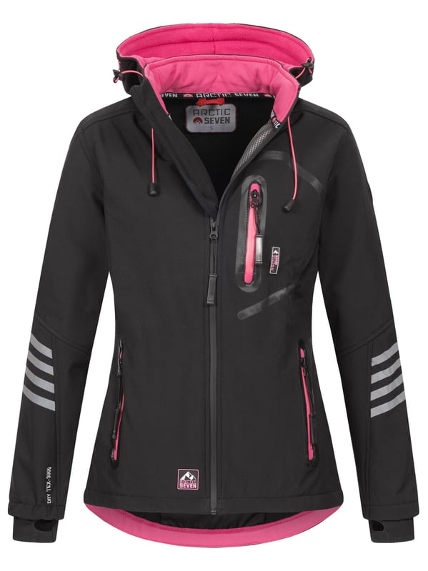 Arctic Seven Damen Softshell Jacke – Wind- & Wasserabweisende Outdoorjacke mit Abnehmbarer Kapuze

Diese Softshell-Jacke von Arctic Seven vereint Stil, Funktionalität und Komfort. Dank ihres wasserabweisenden Obermaterials, der hochwertigen Verarbeitung und des modernen Designs ist sie der ideale Begleiter für Outdoor-Aktivitäten. Die Jacke bietet eine perfekte Passform, ist leicht tailliert geschnitten und hinten länger als vorne.

    Wind- & wasserabweisend für optimalen Schutz

    Abnehmbare Kapuze mit Kordelzug für flexible Tragemöglichkeiten

    Hoher Kragen mit Kinnschutz schützt vor Wind und Kälte

    Geräumige Taschen mit Fleece-Futter – seitlich, auf der Brust & innen

    Daumenlöcher & Rippbündchen für zusätzlichen Komfort

    Reflektierende Details für bessere Sichtbarkeit

Material:

    Obermaterial: 96% Polyester, 4% Elasthan

    Innenmaterial: 100% Polyester (Fleece-Futter für Wärme)