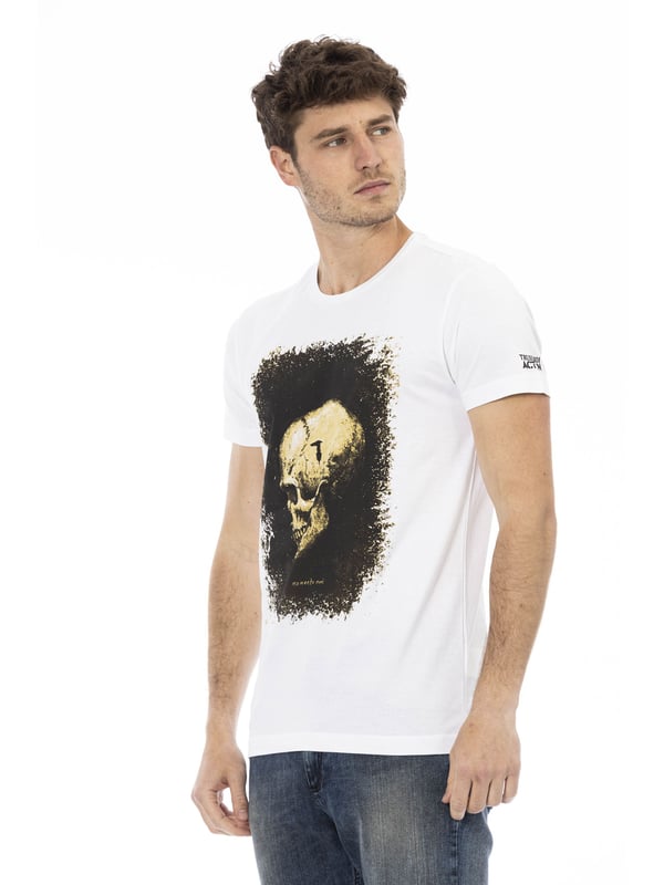 Camiseta De Manga Corta Con Cuello Redondo. Estampado frontal.