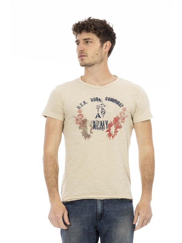 Camiseta De Manga Corta Con Cuello Redondo. Estampado frontal.
