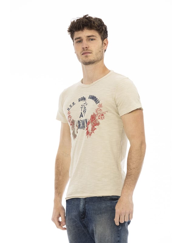 Camiseta De Manga Corta Con Cuello Redondo. Estampado frontal.