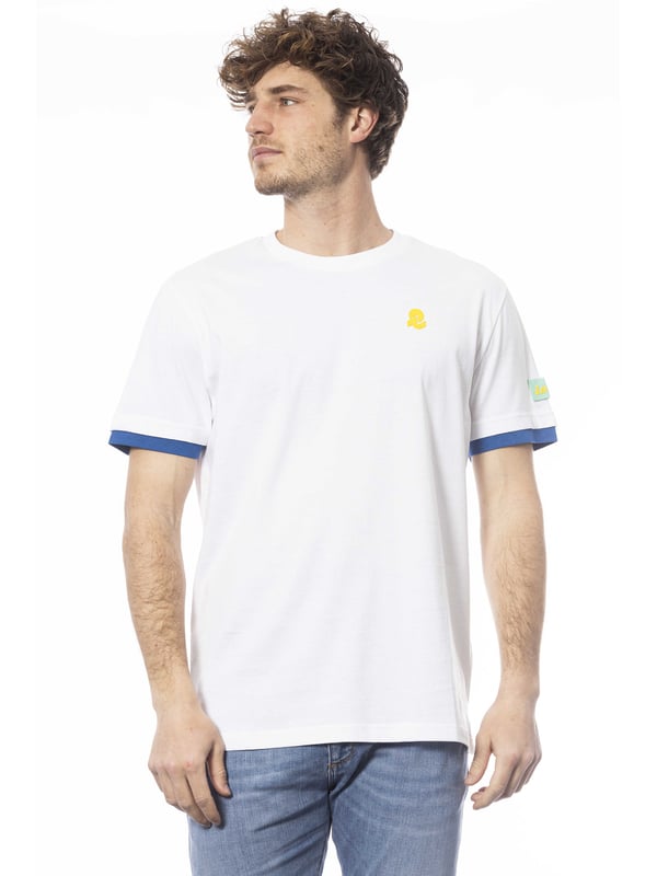 Camiseta De Manga Corta Con Cuello Redondo. Logotipo estampado en el pecho.