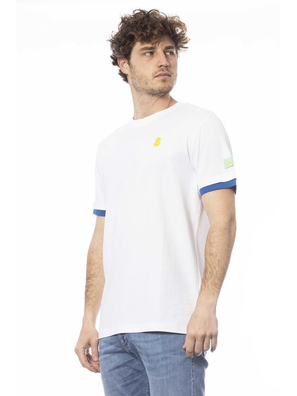 Camiseta De Manga Corta Con Cuello Redondo. Logotipo estampado en el pecho.