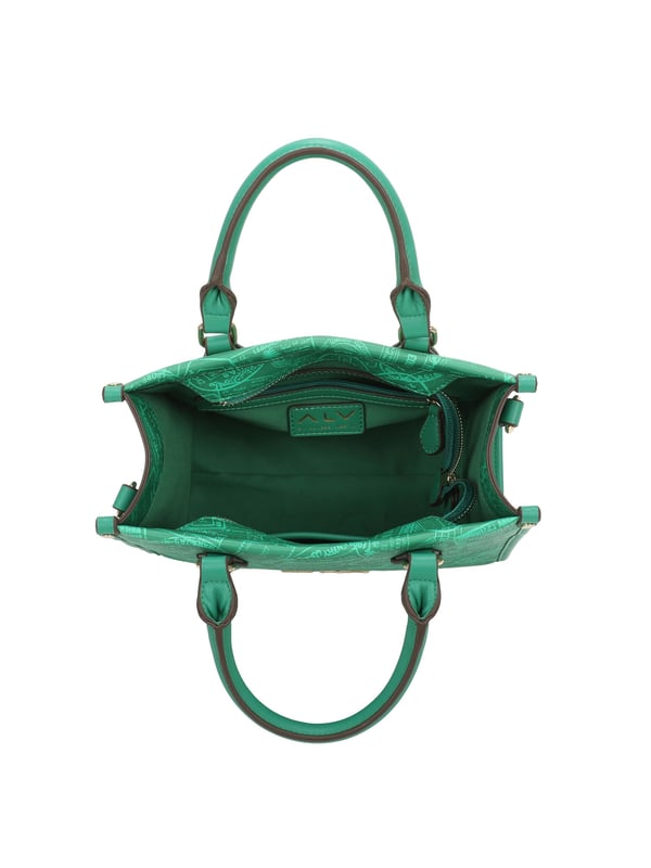 Bolso de mujer. El cierre es con cremallera. Los bolsillos internos son dos con cremallera y dos abiertos. Los bolsillos externos están ausentes. La bandolera es ajustable y extraíble en tejido. El mango es de cuero. Hay un compartimento interno. El material externo es 100%PU. Internamente es 100% Poliéster. Medidas: 27x13x22 cm. Producto de moda
