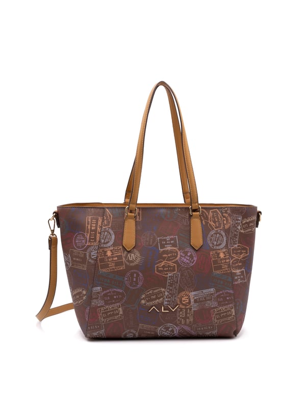 Damesschoudertas met ritssluiting. twee rits- en twee open binnenzakken. afwezige externe zakken. verstelbaar in lederen schouderband. met leren handvat. een binnencompartiment.  extern materiaal. 100% polyester binnenkant. Afmetingen: 44x16x28 cm. Modeproduct