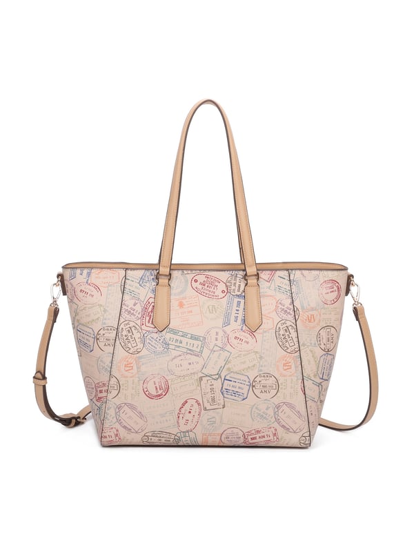 Bolso bandolera para mujer. El cierre es con cremallera. Los bolsillos internos son dos con cremallera y dos abiertos. Los bolsillos externos están ausentes. La bandolera es ajustable en piel. El mango es de cuero. Hay un compartimento interno. El material externo es 100%PU. Internamente es 100% Poliéster. Medidas: 44x16x28 cm. Producto de moda
