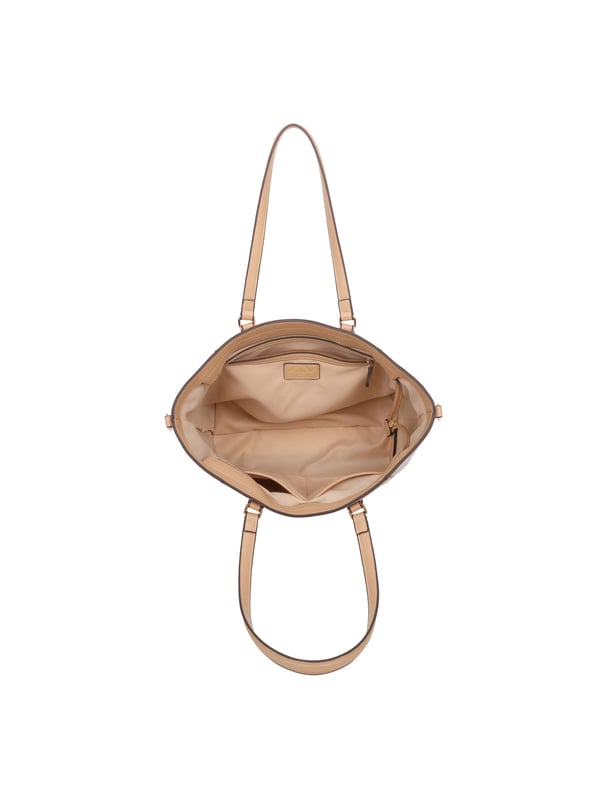 Bolso bandolera para mujer. El cierre es con cremallera. Los bolsillos internos son dos con cremallera y dos abiertos. Los bolsillos externos están ausentes. La bandolera es ajustable en piel. El mango es de cuero. Hay un compartimento interno. El material externo es 100%PU. Internamente es 100% Poliéster. Medidas: 44x16x28 cm. Producto de moda