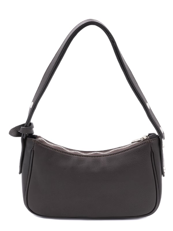 Bolso bandolera para mujer. El cierre es con cremallera. Los bolsillos internos son dos con cremallera y dos abiertos. Los bolsillos externos están ausentes. Falta la correa para el hombro. El mango es de cuero. Hay un compartimento interno. El material exterior es 100% Piel Auténtica. Internamente es 100% Poliéster. Medidas: 26x15x7 cm. Producto de moda