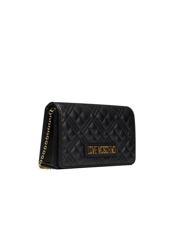 Tasche mit Kette. Verschluss mit Klappe und Magnetknopf. Logo vorne. 24*7*16 cm.