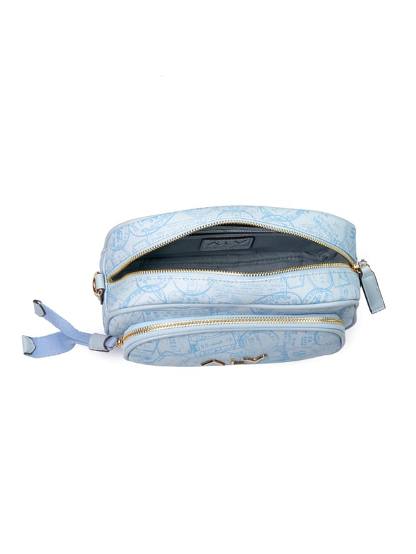 Crossbodytas voor dames met ritssluiting. twee rits- en twee open binnenzakken. één voorkant met externe zakken met ritssluiting. afneembaar op kettingschouderband. ontbrekend handvat. een binnencompartiment.  extern materiaal. 100% polyester binnenkant. Afmetingen: 25x12x16 cm. Modeproduct