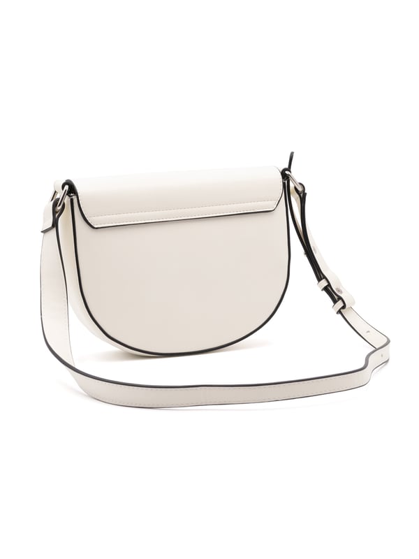 Bolso bandolera para mujer. El cierre es rápido. Los bolsillos internos son dos con cremallera y dos abiertos. Los bolsillos externos están ausentes. La bandolera es ajustable en piel. Falta el mango. Hay un compartimento interno. El material externo es 100%PU. Internamente es 100% Poliéster. Medidas: 23x7x18 cm. Producto de moda