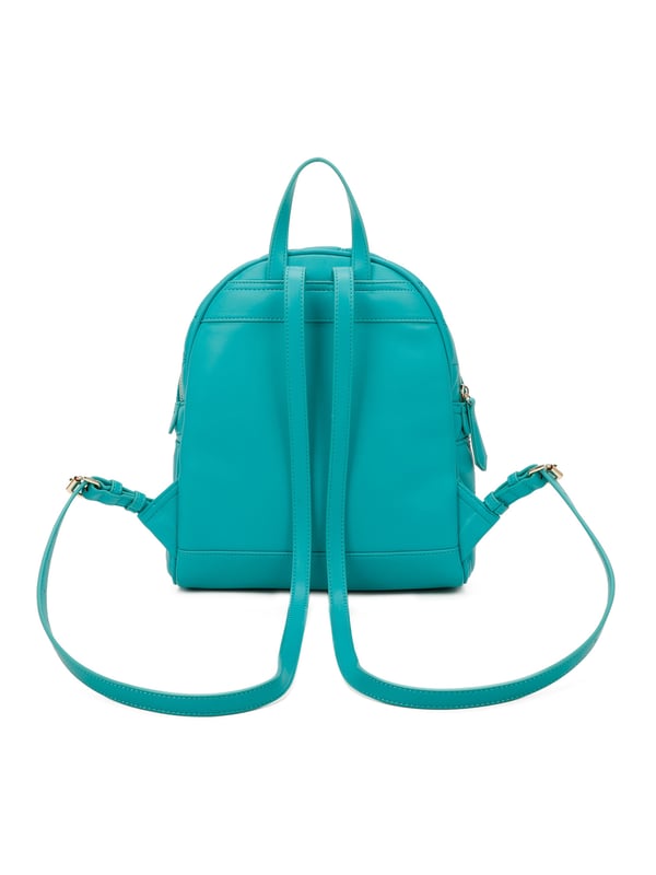 Damenrucksack mit Reißverschluss. zwei Reißverschluss- und zwei offene Innentaschen. eine Vorderseite mit Außentaschen mit Reißverschluss. verstellbarer und abnehmbarer Schultergurt aus Leder. im Ledergriff. ein Innenfach.  Außenmaterial: Innenmaterial: 100 % Polyester. Maße: 26x29x14 cm. Modeprodukt