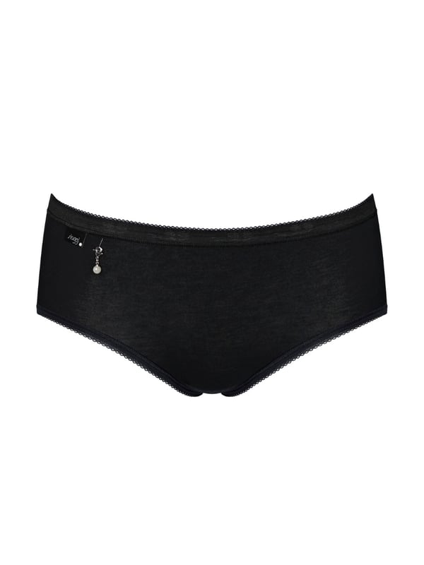 Sloggi Basic+ Midi Brief. Mid-rise knickers with moderate rear coverage. Cotton rich knickers. 2 Pack. The product is machine washable.