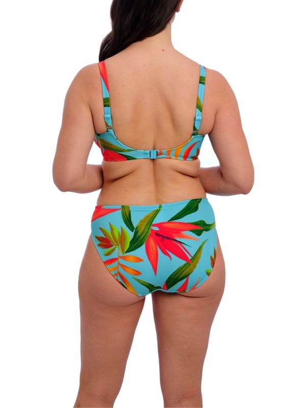 Fantasie Pichola Full Cup Bikini Top. Gathered detail with concealed side sling. Lined wings and fixed fully adjustable straps. Product is hand wash only.