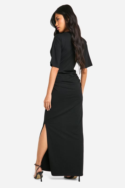 slim fit dress slacks Wholesale Side Ruched Buttoned Shirt Dress – Stylewise Direct main image 1
