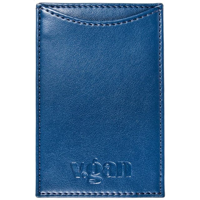 Our V.GAN lightweight card holder has been handmade with a high-quality alternative to leather. Made from non-food grade corn, the material contains more than 30% plant content. The corn is from a renewable source, and the final material is 3 x more environmentally friendly than animal leather. The surface layer of PU provides water, stain and scratch resistance. Inside, the woven lining has been made using 100% recycled plastic bottles. It is soft and strong like polyester, but unlike virgin polyester, recycled PET fabric has a significantly lower impact on the environment. It uses 94% less water, 60% less energy and 32% less CO2 to manufacture.