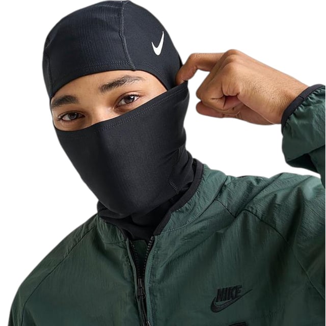 Nike Pro Hyperwarm Balaclava Hood – Stay Warm, Dry, and Focused
Don’t let the cold slow you down. The Nike Pro Hyperwarm Balaclava Hood delivers warmth, comfort, and versatility, making it perfect for chilly practices and games.

Key Features:
Hyperwarm Fabric: Keeps you warm, dry, and protected in icy conditions.
Versatile Design: Form-fitting hood can be worn alone or under helmets and converts to a neck gaiter.
Flat Seam Construction: Provides a smooth, irritation-free fit.
Premium Material: Made with 88% polyester and 12% spandex for breathability and stretch.
Nike Swoosh Branding: Adds a sleek, sporty look.
Stay ready for anything with the Nike Pro Hyperwarm Balaclava Hood – your ultimate cold-weather gear.