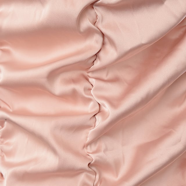 Main: 92% Polyester, Main: 8% Elastane Turn heads with the Parisian Petite Ruched Satin Bodycon Dress in an elegant beige shade. Made from a blend of 92% polyester and 8% elastane, this dress offers a luxurious satin finish and a comfortable, stretchy fit. The ruched detailing adds a touch of sophistication and enhances your silhouette, making it perfect for special occasions or a night out. The bodycon design hugs your curves, providing a flattering and chic look. Elevate your wardrobe with this stunning and versatile piece.