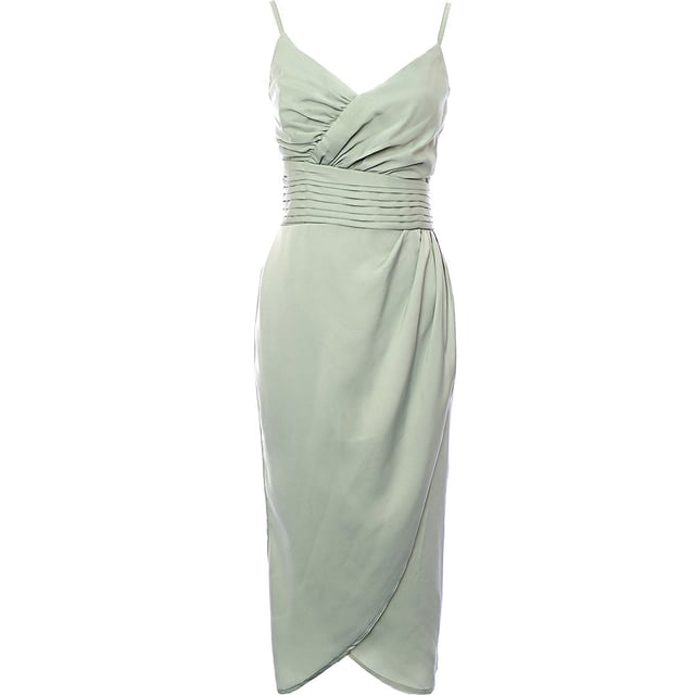 green emerald velvet dress Zapaka Women Dark Green Long Bridesmaid Dress Mermaid Halter Ruched Satin Wedding Guest Dress, Dark Green / US6