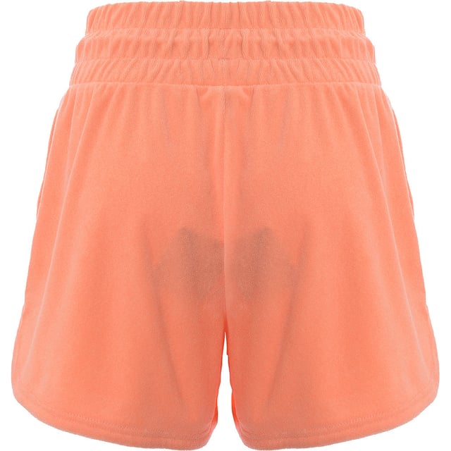 Main: 20% Polyester, Main: 80% Cotton. The Puma Classics collection offers a delightful range of towelling shorts that are perfect for both sports and casual wear. With a beautiful peach color that radiates summer vibes, these shorts feature a large, comfortable waistband and subtle branding for a sleek look. The blend of style and comfort makes them a must-have for anyone looking to add a touch of sporty chic to their wardrobe.