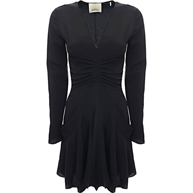 73% triacetate, 27% polyester Isabel Marant's 'Usmara' mini dress is made from lightweight crepe that's gathered at the bust and softly pleated along the asymmetric hem, creating such beautiful texture and movement