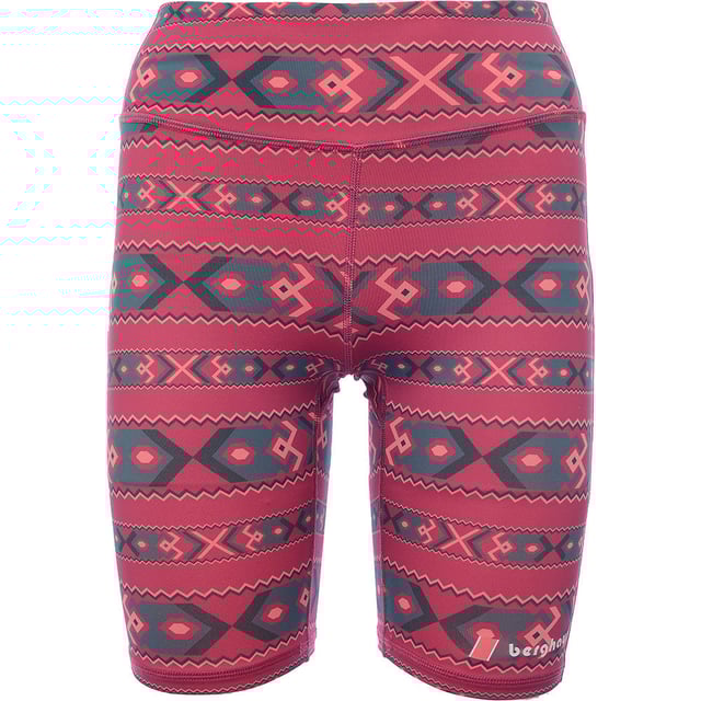76% Polyester &amp; 24% Elastane. High rise shorts with an elastic waist and logo print to hem. In a bodycon fit