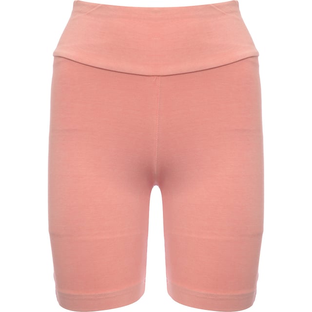 This item is made of 93% cotton and 7% elastane. These Reebok legging shorts feature a high rise, an elasticated waist, the Reebok logo on the hem, and a bodycon fit.