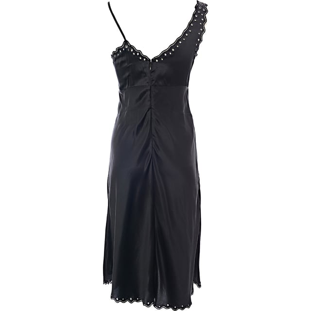 100% silkIsabel Marant infuses the effortless spirit of Parisian style into each of her designs. Made from silk, this 'Ayrich' dress is traced with eyelets and gently skims your frame before falling to an asymmetric hem. Accentuate the V-neckline with a dainty pendant