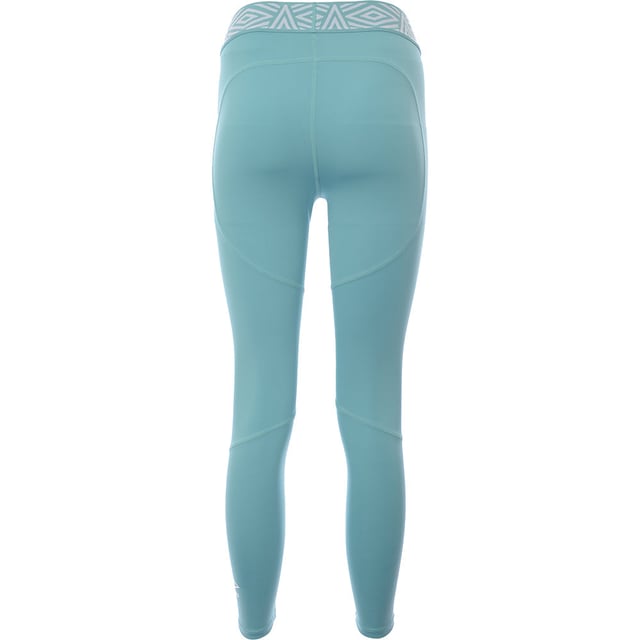 Main: 82% Polyester, Main: 18% Elastane. The Umbro co-ord jacquard waist leggings in teal are a stylish and comfortable choice for anyone looking to add a splash of color and pattern to their wardrobe. The fun pattern detail on the waistband adds a unique touch that sets these leggings apart from the rest. Whether you're hitting the gym or just running errands, these leggings are sure to turn heads and keep you feeling confident and fashionable. With a history of blending sport with street style, Umbro continues to be a go-to for trendy athleisure wear.