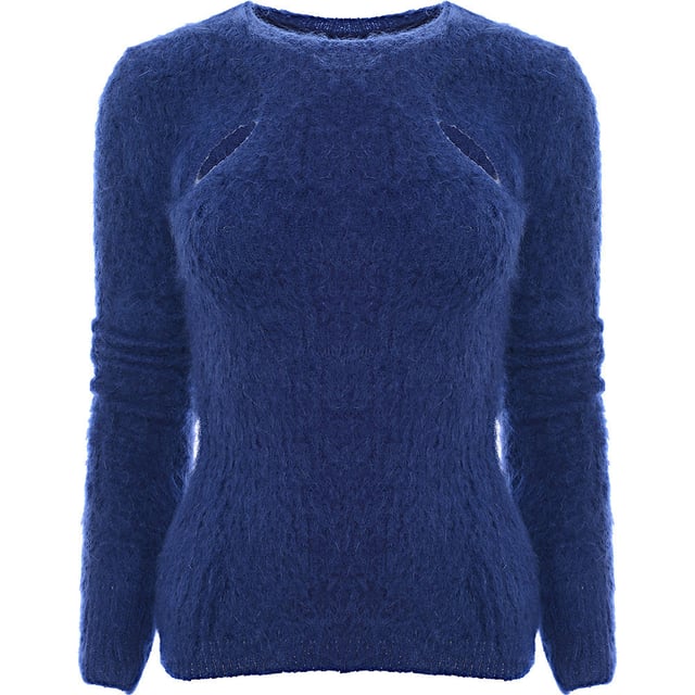 Isabel Marant Women's Blue Alford Mohair Cut Out Knit Isabel Marant Women's Blue Alford Mohair Cut Out Knit